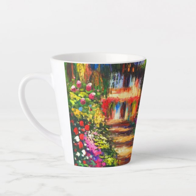 Taza De Café Latte Jardín de Monet en Giverny (Izquierda)
