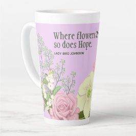 Taza De Café Latte Jardín de primavera en flor