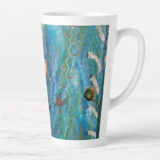 Taza De Café Latte Jardín oceánico