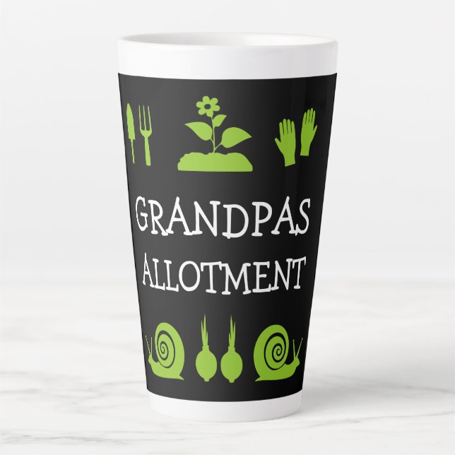 Taza De Café Latte Jardinería de reparto (Anverso)