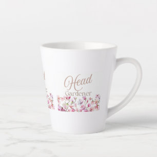Taza De Café Latte Jardinero Jefe Regalo Floral del Día de la Madre y