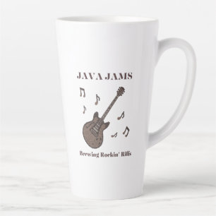 Taza De Café Latte Java Jams-Cerveza Riffs Rockeadores-Café-Guitarra-