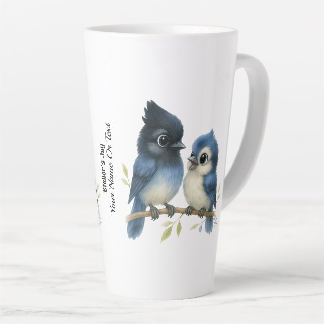 Taza De Café Latte Jay de Sassy Steller (Ángulo derecho)