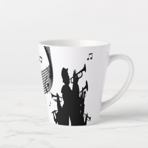 Taza De Café Latte Jazz Horn Section Music