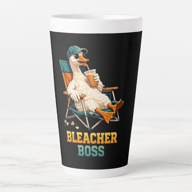 Taza De Café Latte Jefe de Gradas de Ganso (Anverso)