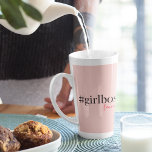 Taza De Café Latte Jefe y nombre de Chica rosado moderno | mejor rega<br><div class="desc">Presentamos la colección Modern Pink Chica Boss & Name en Zazzle! Esta moderna y elegante colección es perfecta para todas las mujeres fuertes e independientes que están cambiando de carrera y haciendo una declaración. Ya sea que seas un jefe chica o que busques un regalo fabuloso para uno, esta colección...</div>