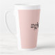 Taza De Café Latte Jefe y nombre de Chica rosado moderno | mejor rega (Izquierda)