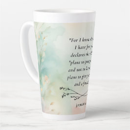 Taza De Café Latte Jeremías 29:11 Imagen de Versículo Bíblico