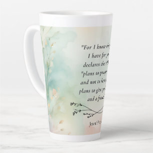 Taza De Café Latte Jeremías 29:11 Imagen de Versículo Bíblico