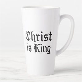 Taza De Café Latte Jesucristo es Rey - estilo gótico grunge erosionad