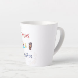 Taza De Café Latte Jesús + Café Latte Mug