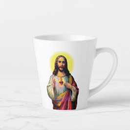 Taza De Café Latte Jesus Christus en el estilo de arte pop