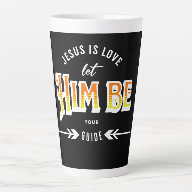 Taza De Café Latte Jesús Es Amor (Anverso)