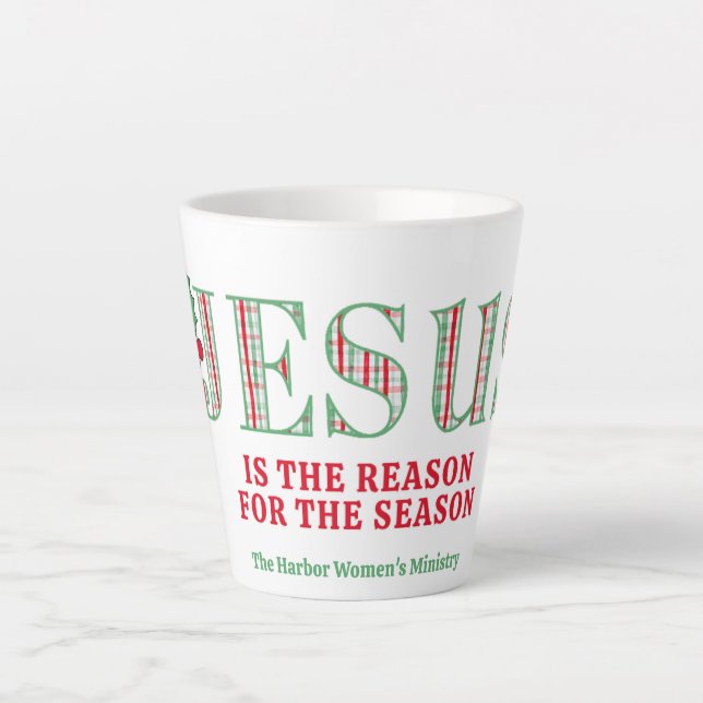 Taza De Café Latte Jesus Is The Reason Latte Mug (Anverso)