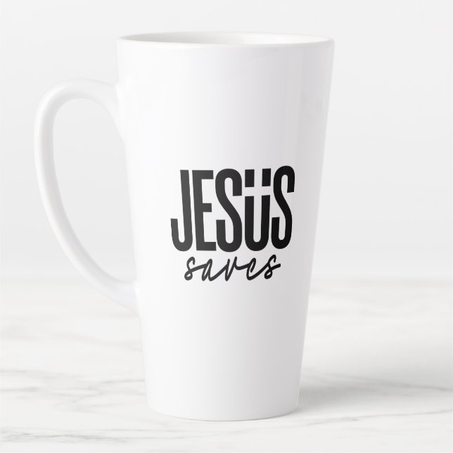 TAZA DE CAFÉ LATTE JESÚS SALVA (Izquierda)