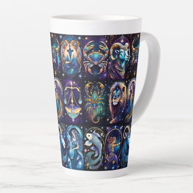 Taza De Café Latte Jewel Galaxy Zodiac (Ángulo derecho)