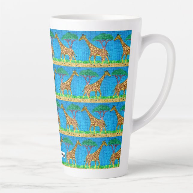 Taza De Café Latte Jirafa - Taza Latte (Derecha)