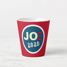 Taza De Café Latte JOE 2020 Azul blanco rojo Biden