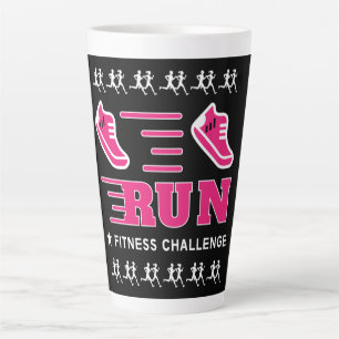Taza De Café Latte Jogging Get Fit Motivation Support Mug