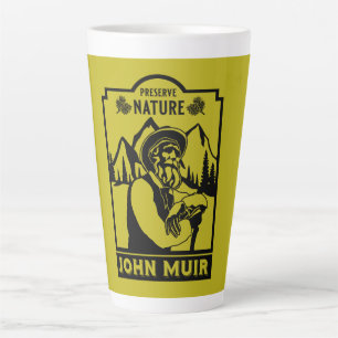 Taza De Café Latte John Muir Conservador Estadounidense