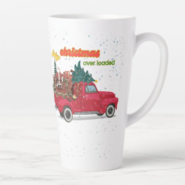 Taza De Café Latte Jolly Christmas Overloaded Truck (Derecha)
