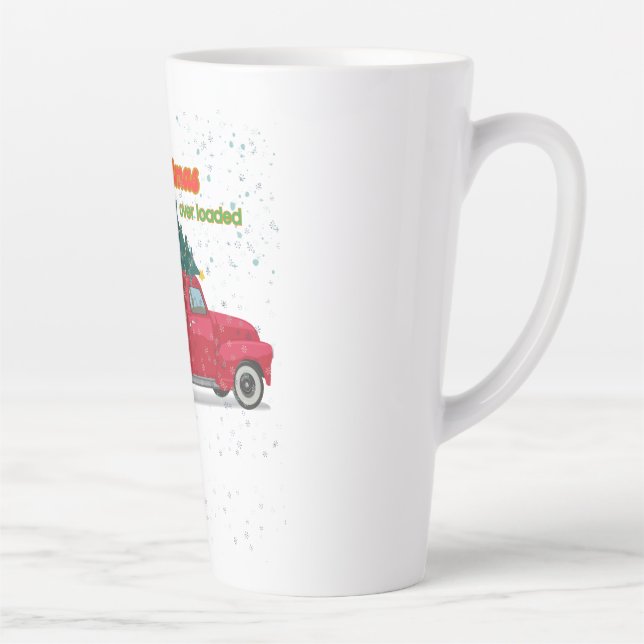 Taza De Café Latte Jolly Christmas Overloaded Truck (Derecha)