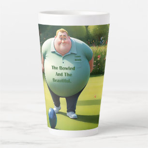 Taza De Café Latte Jolly Lawn Bowler Man,