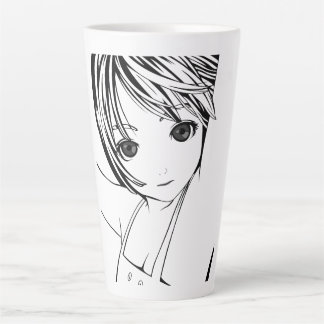 Taza De Café Latte Joven estudiante de Manga pinta arte de los niños 