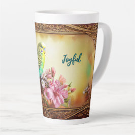Taza De Café Latte Joyful Parakeet