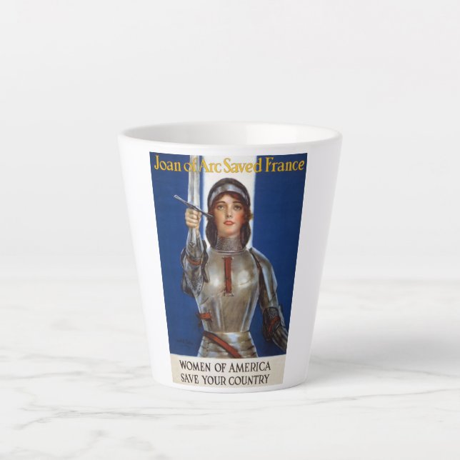 Taza De Café Latte Juana de Arco: La doncella de Orleans, heroína Kni (Anverso)