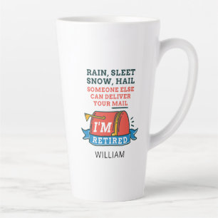 Taza De Café Latte Jubilación de Mailman, Personalizado de Trabajador