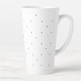 Taza De Café Latte Juego de carpetas con patrón de triángulo minimali