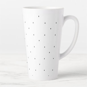 Taza De Café Latte Juego de carpetas con patrón de triángulo minimali