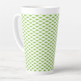 Taza De Café Latte Juego de carpetas verdes botánicas