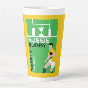 Taza De Café Latte Jugador de rugby de Australia