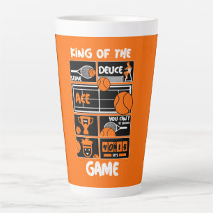 Taza De Café Latte Jugador Junior de Tenis