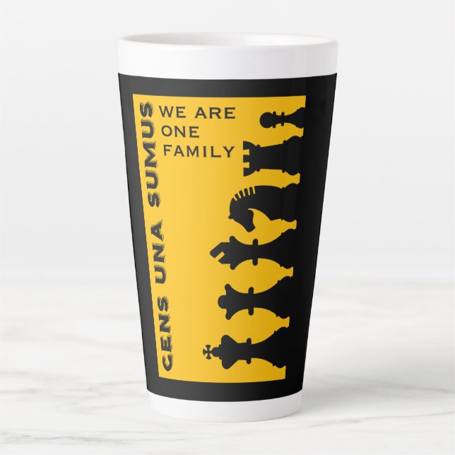 Taza De Café Latte Jugadores De Ajedrez Competitivos (Anverso)