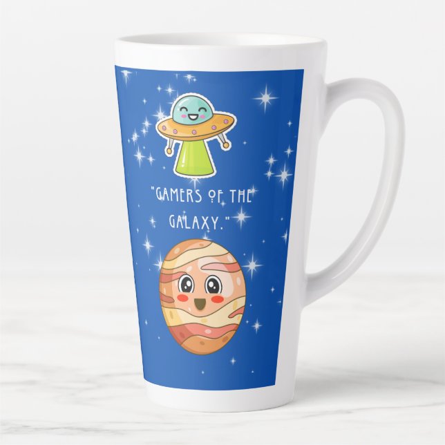 TAZA DE CAFÉ LATTE JUGADORES DE LA GALAXIA  (Derecha)