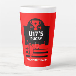 Taza De Café Latte Jugadores de Rugby Junior U17