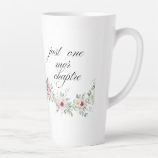 Taza De Café Latte Just One More Chapter Café Libros Diseño Floral |