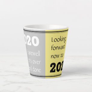 Taza De Café Latte JUSTO 2020 Adelante 2021 Gris de Año Nuevo