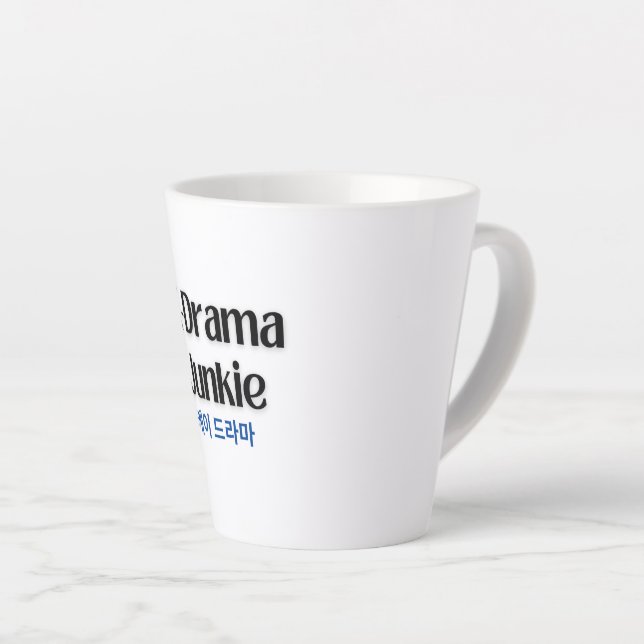 Taza De Café Latte K Drama Junkie Latte Mug (Ángulo derecho)