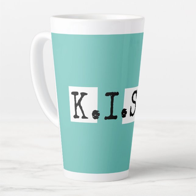 TAZA DE CAFÉ LATTE K.I.S.S. (Ángulo izquierdo)