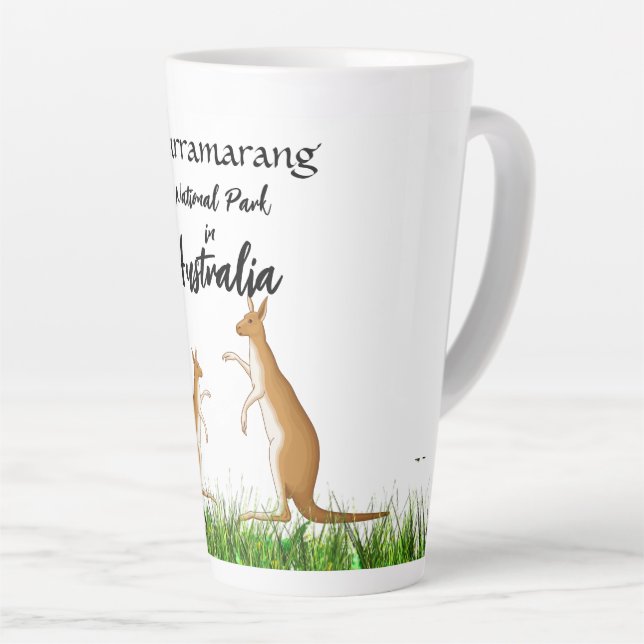 Taza De Café Latte Kangaroo (Ángulo derecho)