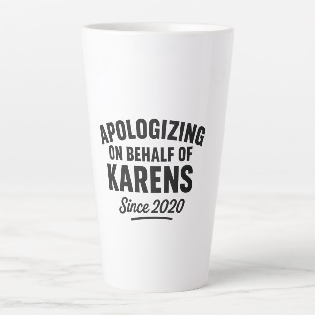 Taza De Café Latte KAREN real (Anverso)