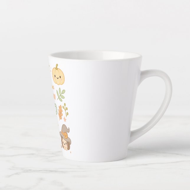 Taza De Café Latte Kawaii Animal Latte Mug - Café con nombre personal (Derecha)