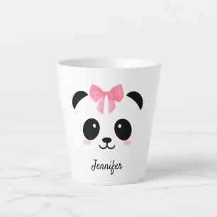 Taza De Café Latte Kawaii panda lindo fango latte personalizado