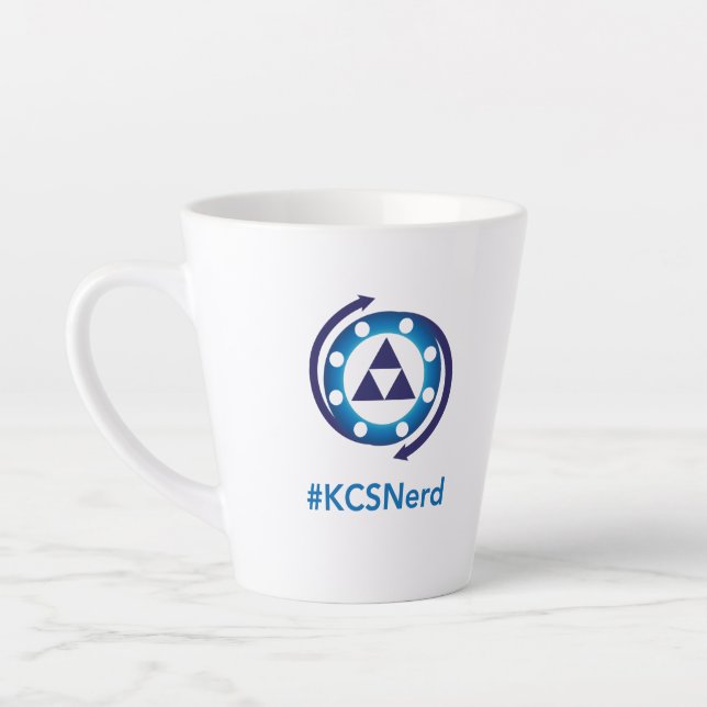 Taza De Café Latte #KCSNerd Latte Mug (Izquierda)