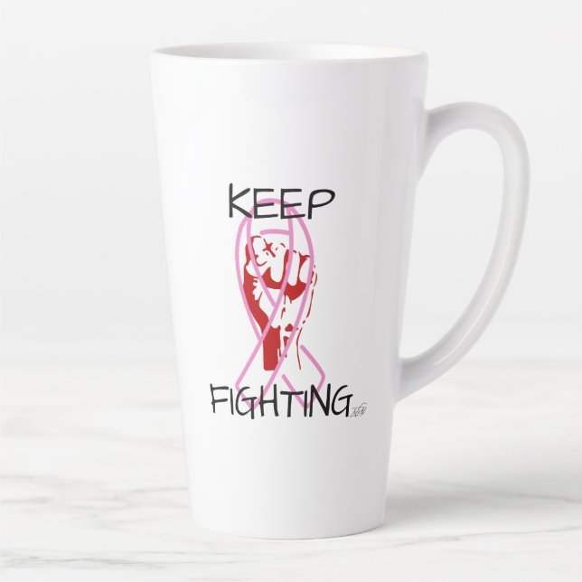 Taza De Café Latte Keep Fighting (Derecha)