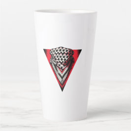 Taza De Café Latte Keffiyeh del Triángulo Rojo invertido